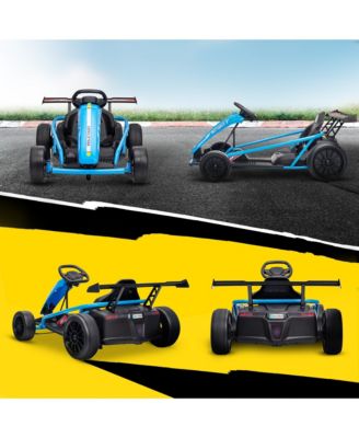 24V 8.1 MPH Electric Drift Kart for Kids with Dual Motors,