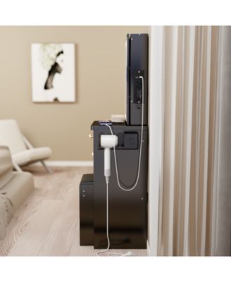 LED Mirror Vanity Table with Stool & Power