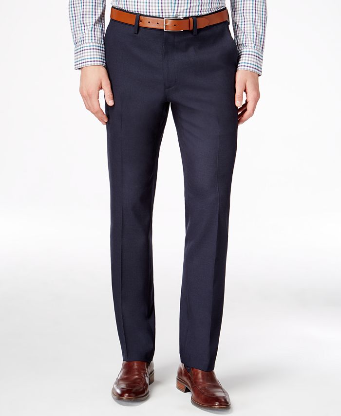 Kenneth Cole Reaction Men's Slim-Fit Stretch Dress Pants, Created for  Macy's & Reviews - Pants - Men - Macy's