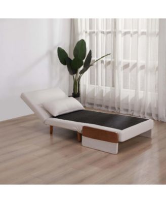Foldable Linen Sofa Bed - Single, Adjustable Back, Space-Saving Sleeper