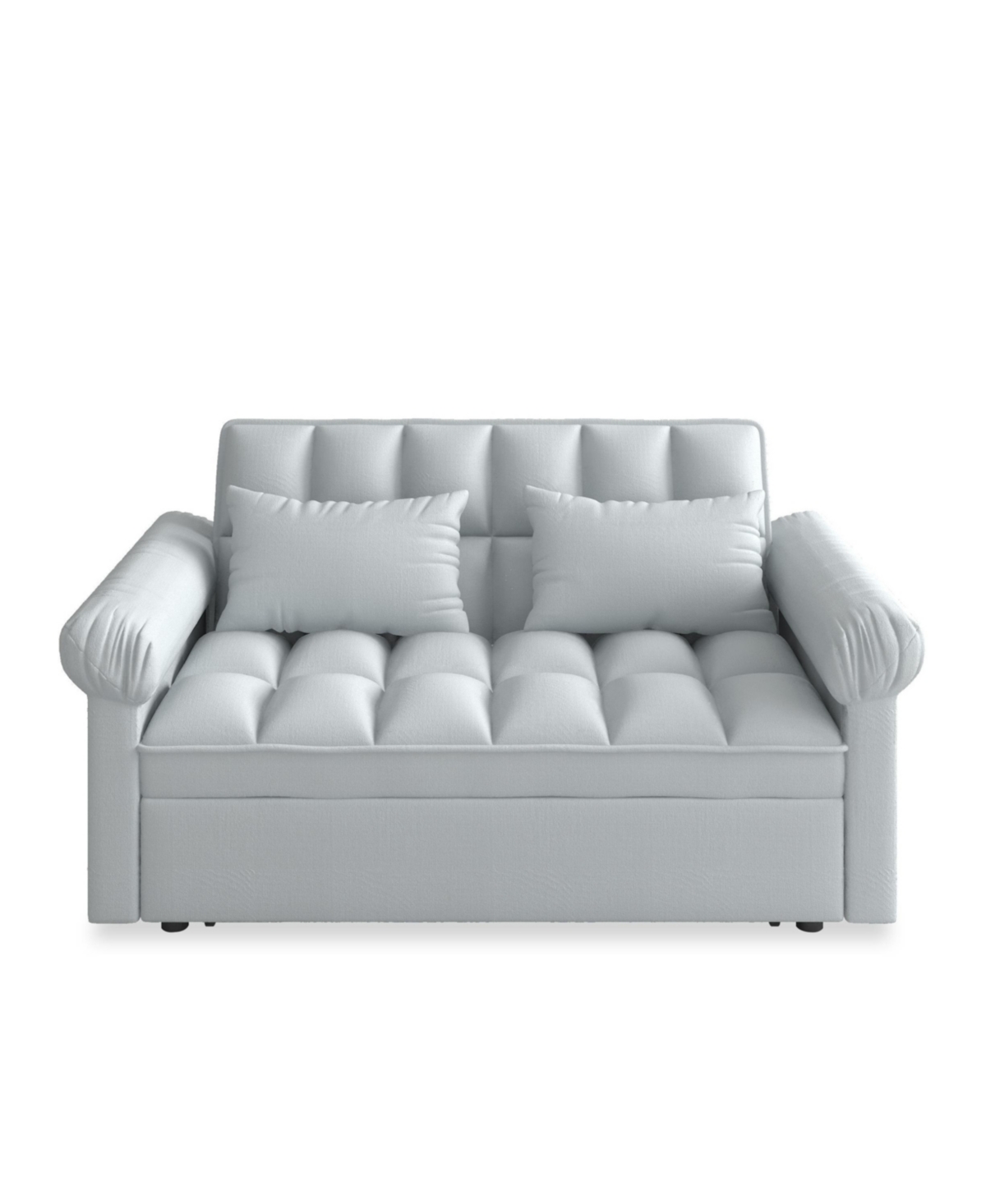 Streamdale Furniture Loveseats Sofa Bed with Pull-out Bed, Adjsutable Back-Light grey