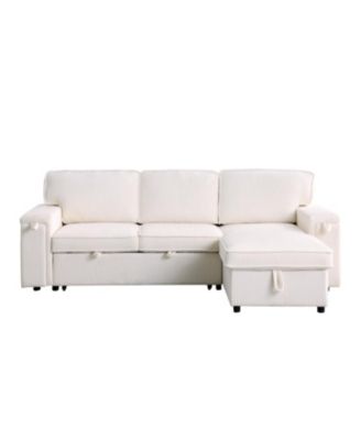 Upholstery Sleeper Sectional Sofa with Storage Space