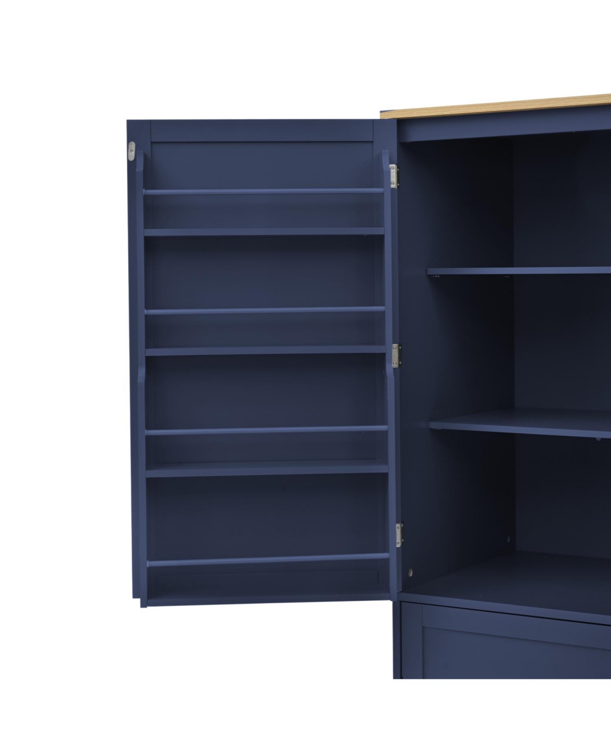 Streamdale Furniture Freestanding Kitchen Pantry with 2 Drawers and Adjustable Shelves