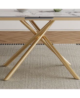 59" Expandable Sintered Stone Dining Table