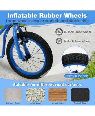 Youth Scooter with Adjustable Handlebar and Inflatable Wheels