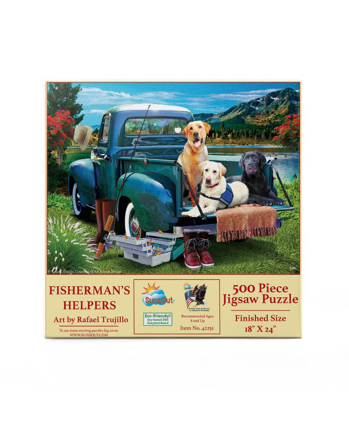 SunsOut Fisherman's Helpers 500 piece Jigsaw Puzzle for Adults