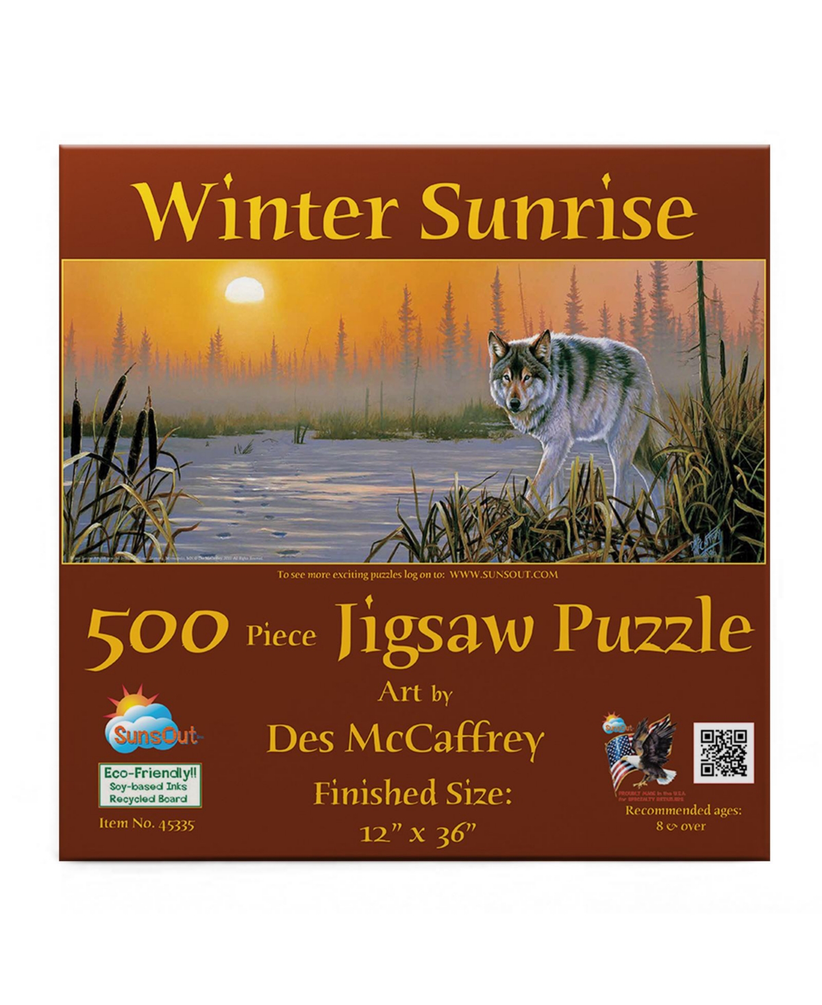 SunsOut Winter Sunrise 500 piece Jigsaw Puzzle for Adults