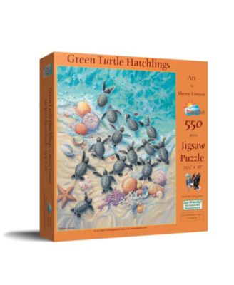 Green Turtle Hatchlings 550 piece Jigsaw Puzzle for Adults