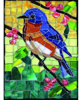 Stained Glass Bluebird 1000 piece Jigsaw Puzzle for Adults