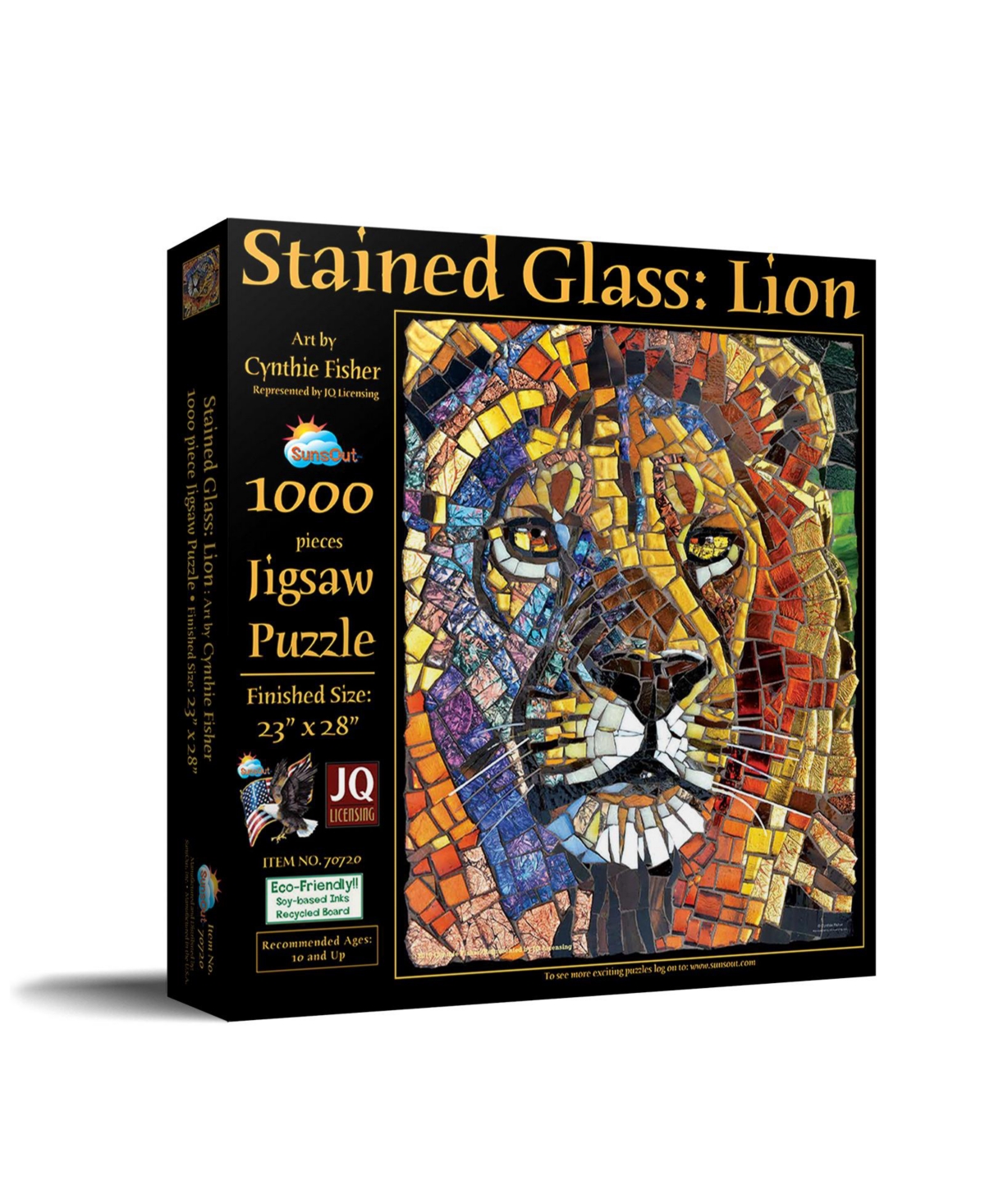 SunsOut Stained Glass Lion 1000 piece Jigsaw Puzzle for Adults