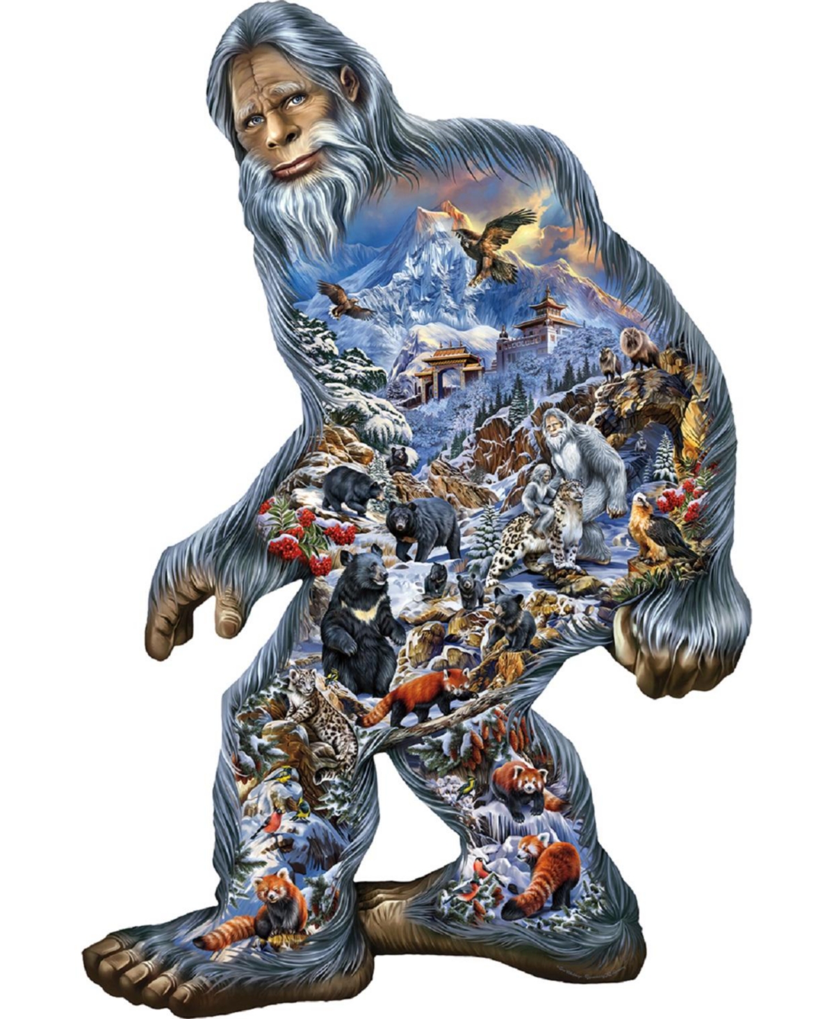 SunsOut Yeti 850 piece Jigsaw Puzzle for Adults Special Shape