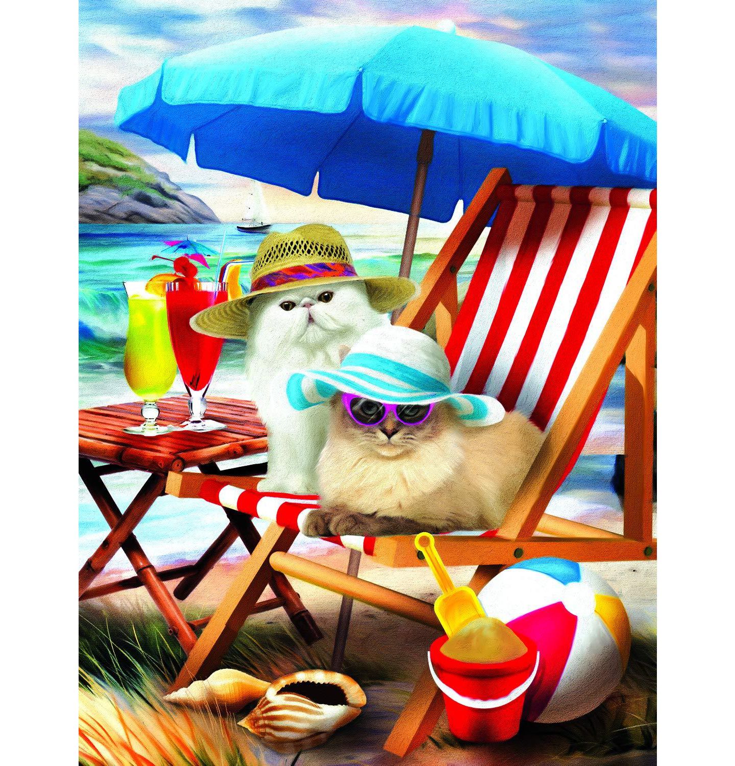 Детский пазл SunsOut Beach Cats 300 Piece Jigsaw Puzzle, от 15 лет — фото 3