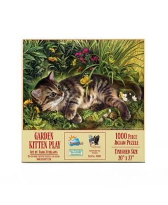 Garden Kitten Play 1000 piece Jigsaw Puzzle for Adults