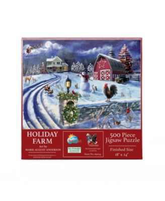 Holiday Farm Road 500 piece Jigsaw Puzzle for Adults Christmas