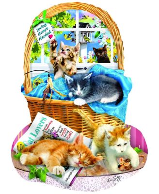 Free Kitties 1000 piece Jigsaw Puzzle for Adults Special Shape
