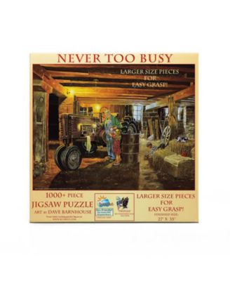 Never too Busy 1000 piece Jigsaw Puzzle for Adults Large Pieces Fathers Day