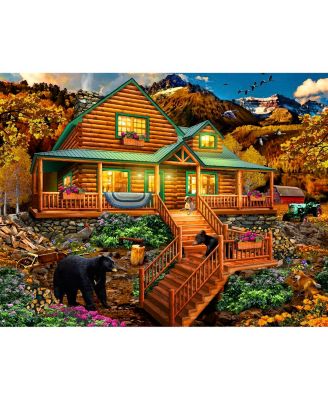 Mountain Cabin Visitors 1000 piece Jigsaw Puzzle for Adults Large Pieces