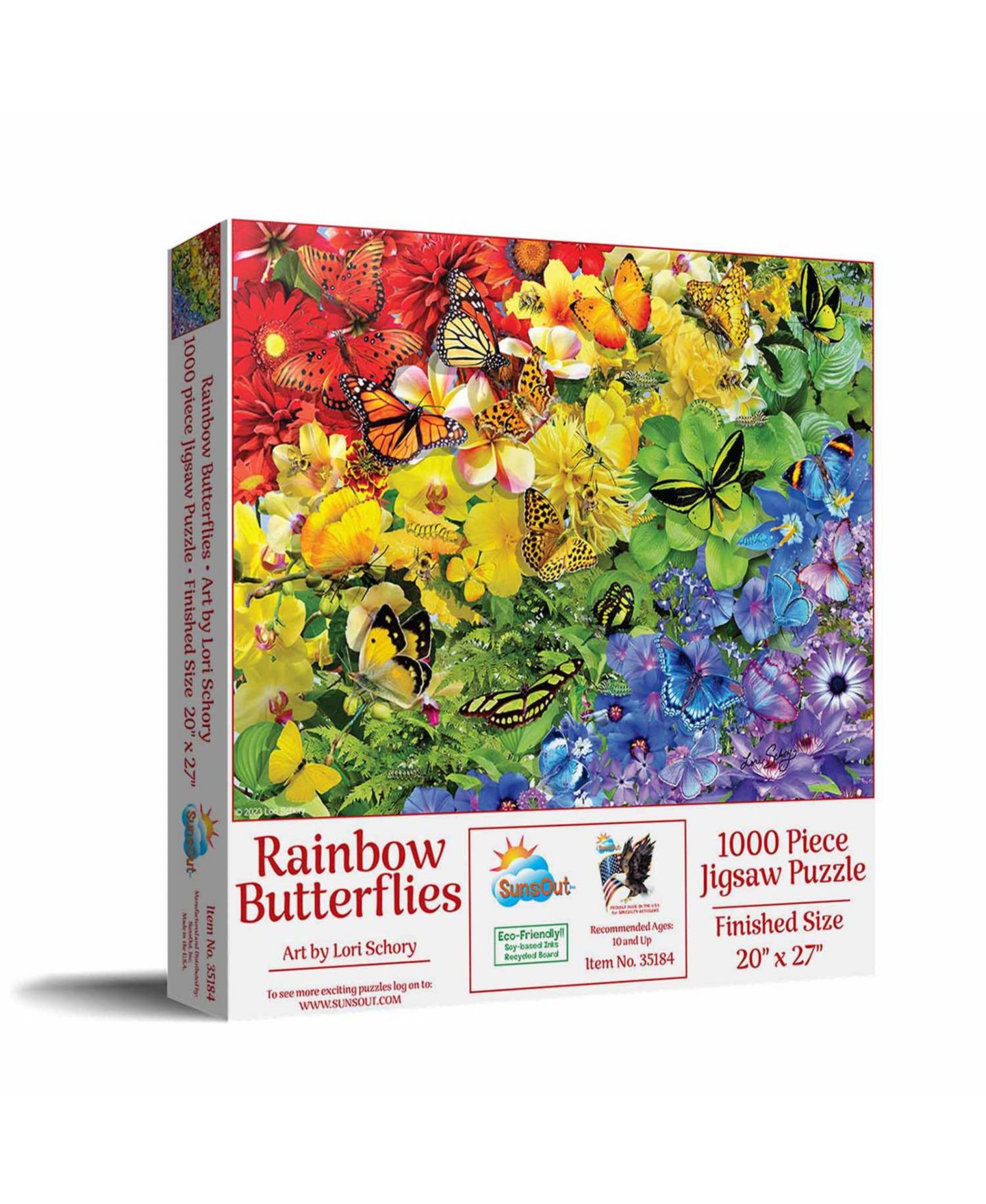Детский пазл SunsOut Rainbow Butterflies 1000 piece Jigsaw Puzzle for Adults — фото 1