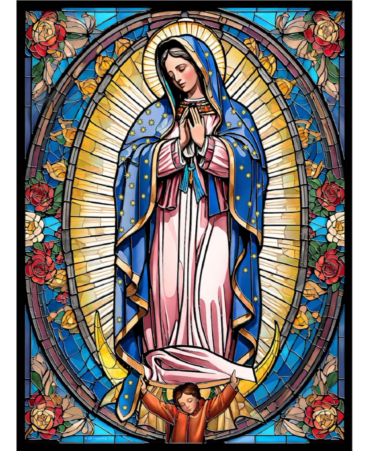 SunsOut Stained Glass Our Lady 1000 piece Jigsaw Puzzle for Adults
