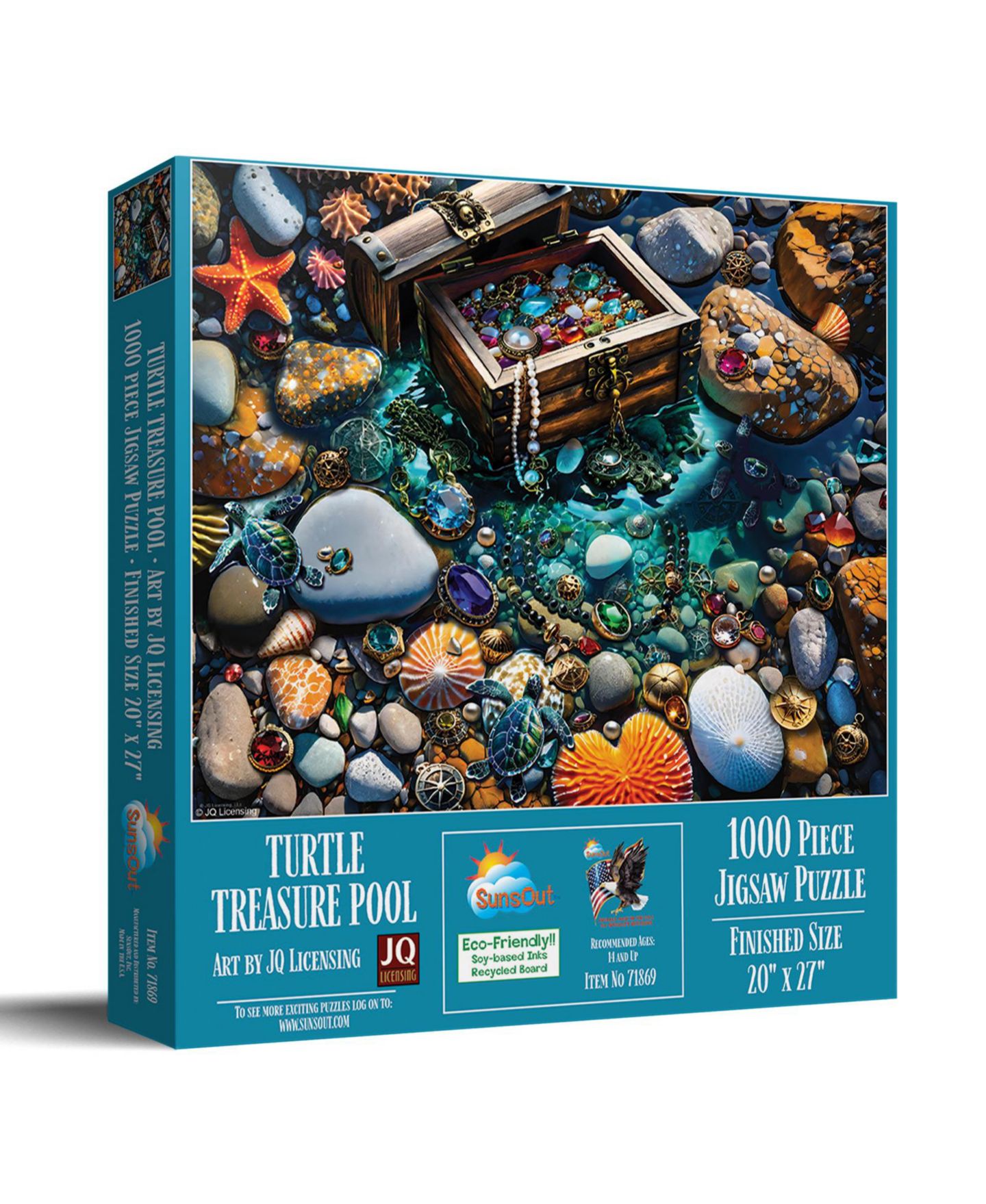 Детский пазл SunsOut Turtle Treasure Pool 1000-Piece Jigsaw Puzzle, от 15 лет — фото 1
