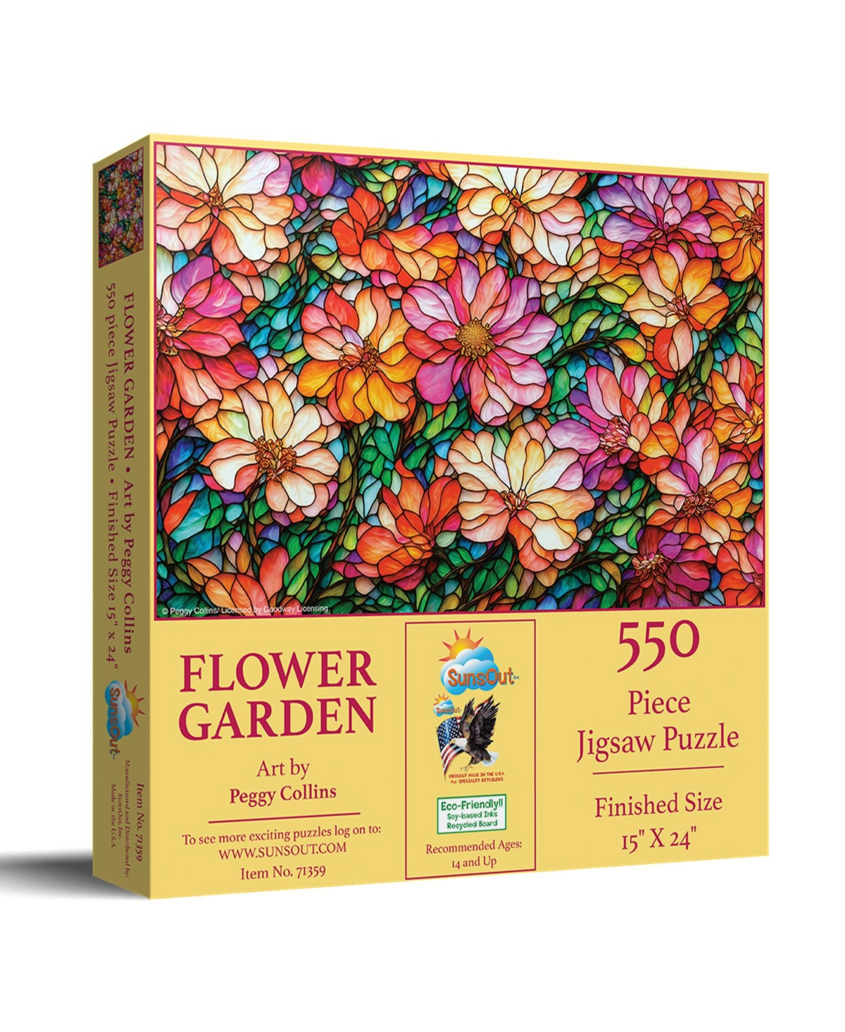 SunsOut Flower Garden 550 piece Jigsaw Puzzle for Adults