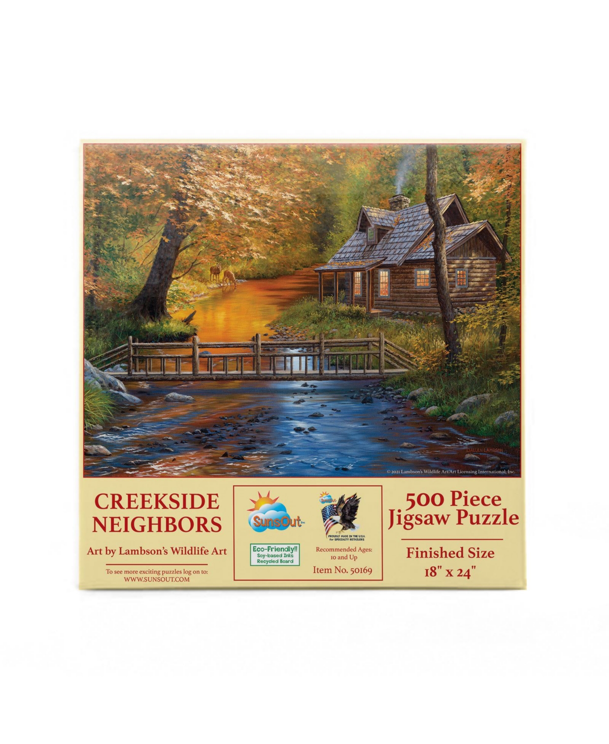 SunsOut Creekside Neighbors 500 piece Jigsaw Puzzle for Adults