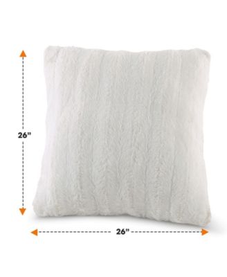 Plush Reversible Faux Fur 2-Pack Decorative Pillow, 26" x 26"