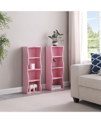 Wavy 8-Layer Adjustable Bookshelf - Narrow & Multifunctional