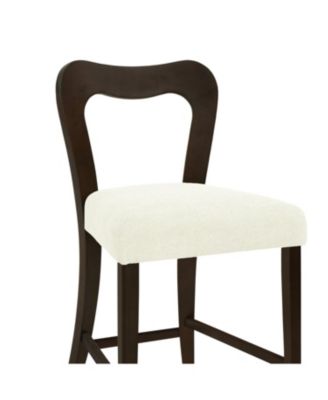  Counter Stool Without Arm(dark brown+beige) Set of 2