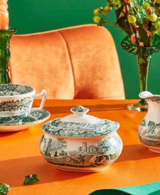 Heritage Green Italian Covered Sugar Bowl