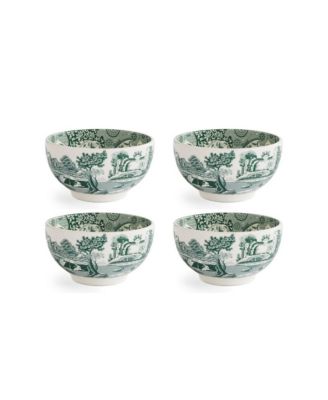 Heritage Green Italian Small Bowls, Set of 4