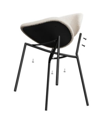 Boucle Dining Chairs - Set of 4 White