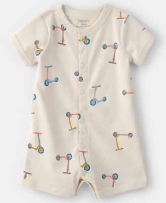 Baby Boys' Scooter Print Short-Sleeve Romper