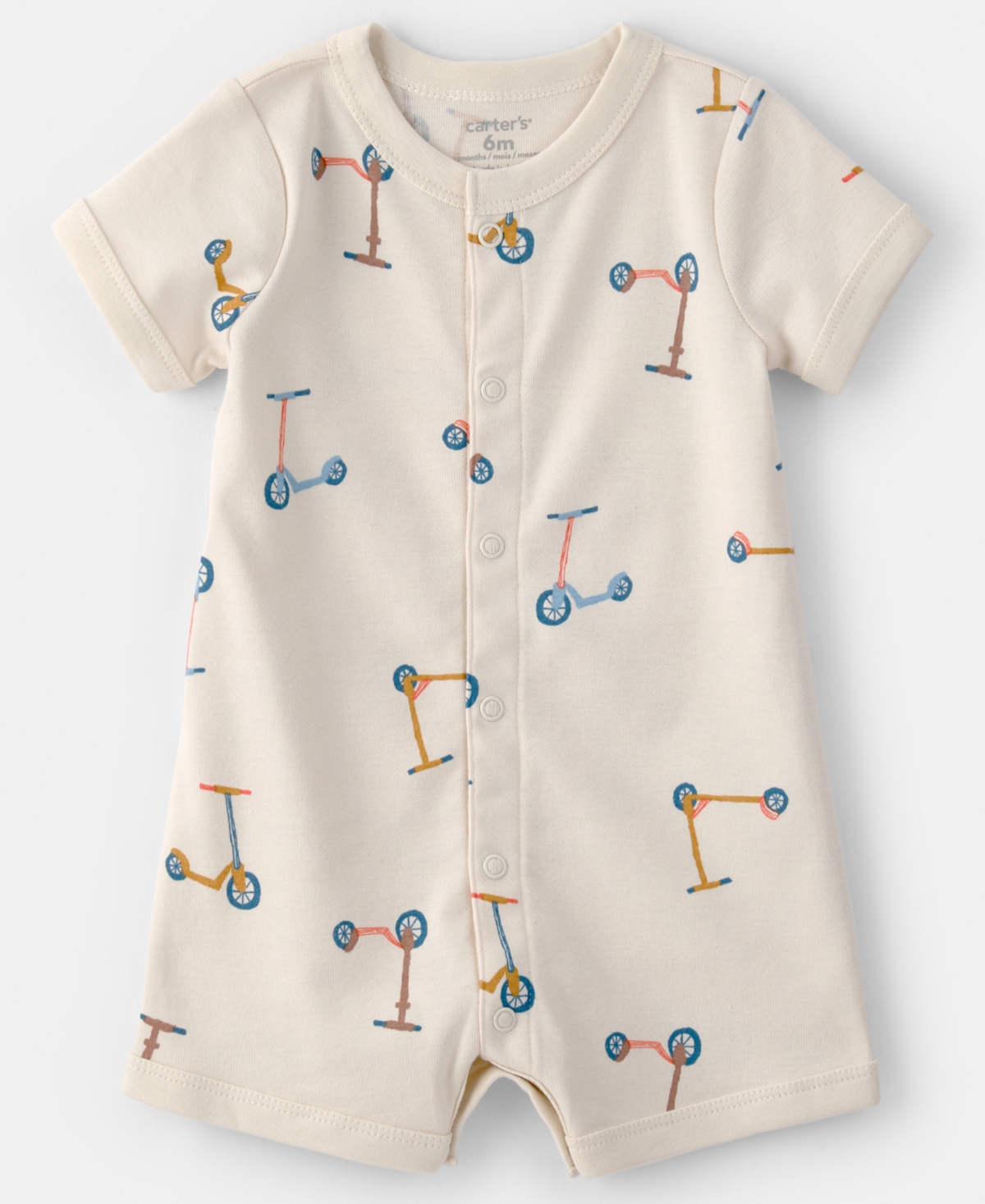 Carter's Baby Boys' Scooter Print Short-Sleeve Romper