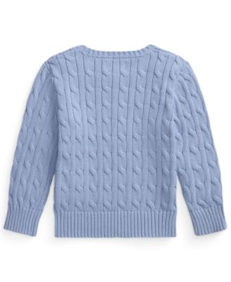 Boys' 2-7 Cable-Knit Cotton Sweater