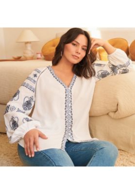 Women's Plus Size Angelina Embroidered Blouse