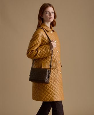 Women's Quilted Leather Coat, Created For Macy's