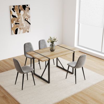 Industrial Wood Dining Table