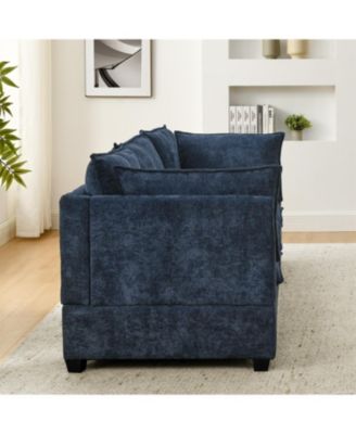 Comfy Cloud Couch Sectional 4 Seat Sofa w/ 2 Ottomans
