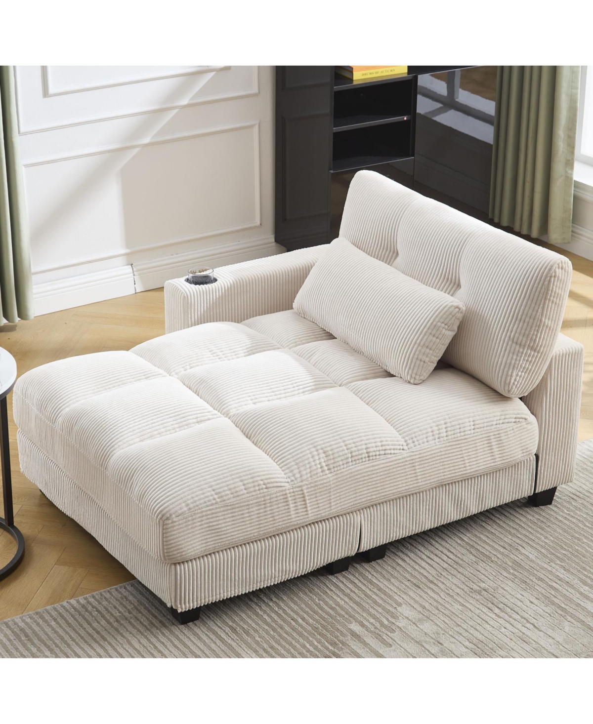 Streamdale Furniture Sleeper Sofa Couch Bed,Oversized Chaise Lounge Chair Cozy Cloud Couch
