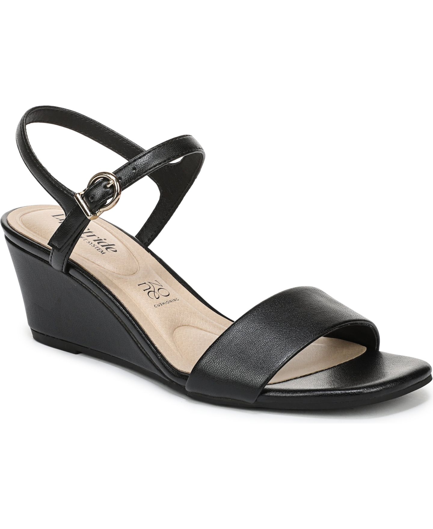 Женские сандалии LifeStride Sawyer Strappy, цвет: Чёрная искусственная кожа — фото 1