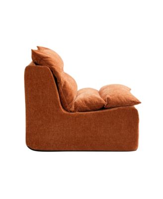  Accent Armless Sofa Lounger with Backrest for Home and Office