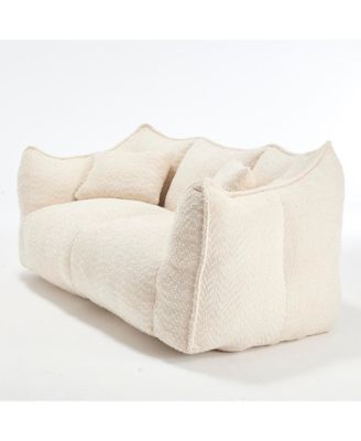 Streamdale Plush Beanbag Sofa with Foam Core for Two