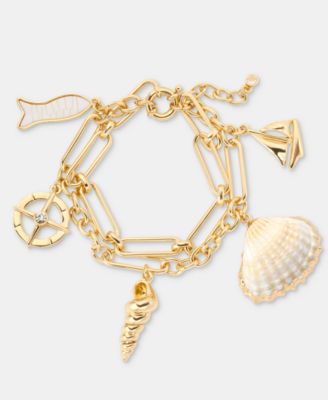 Gold-Tone Nautical Charm Bracelet