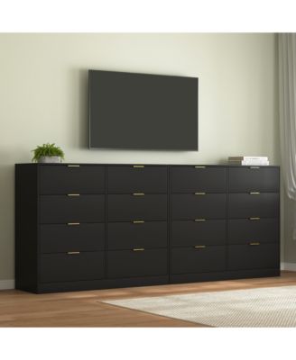 8 Drawer Dresser - Modern Wood Chest for Bedroom, Closet, Living Room