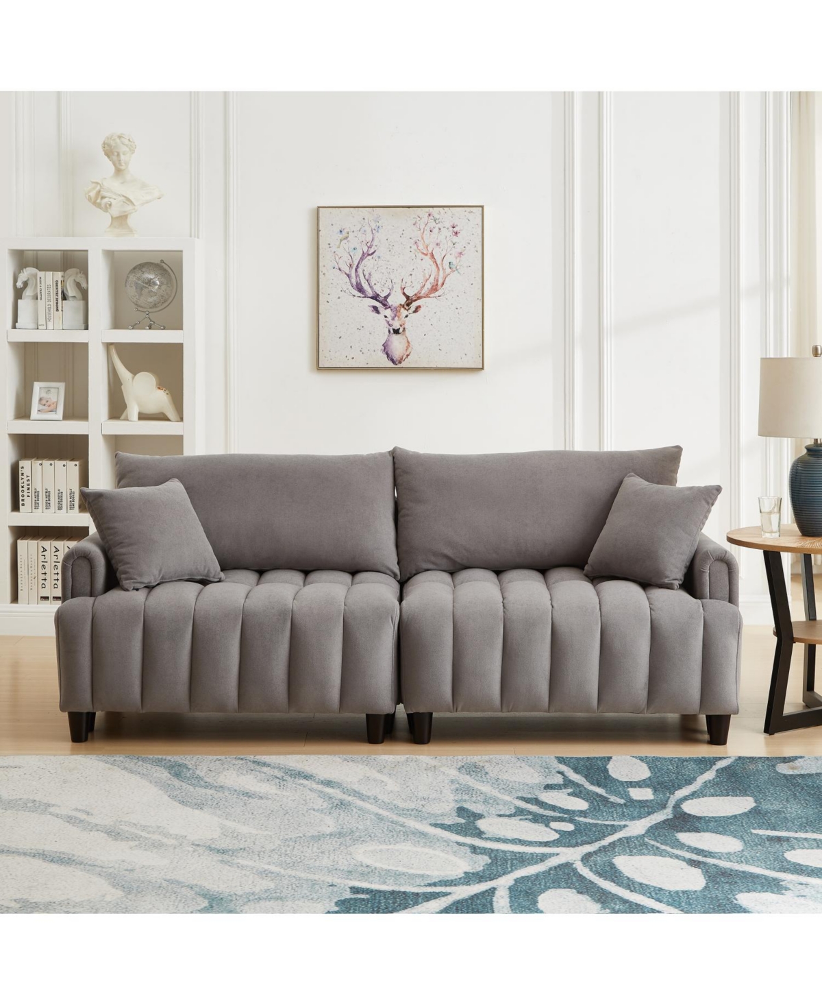 Streamdale Furniture 83" Futon Sofa Bed with Pillows, Convertible Sleeper