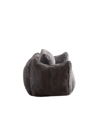 Giant Bean Bag Couch, Ultra Soft Fluffy Loveseat Sofa, Grey