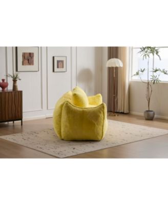 Giant Yellow Bean Bag Couch with Pillows