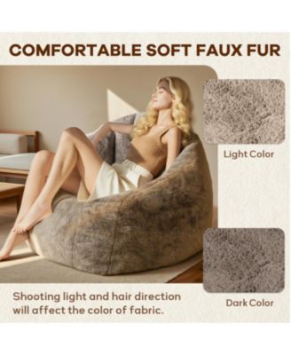 Armrest Bean Bag Chair - High-Density Foam, Comfortable Sofa for Living Room