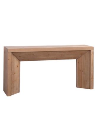 62" Modern Rustic Console Table – Solid-Look Engineered Wood Entryway Table